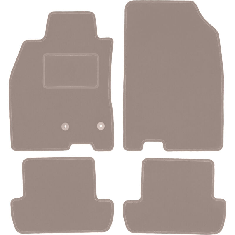 foto del prodotto tappetini in velluto beige per renault megane iii berlina, coup , gran turismo, station wagon 2008 2015 