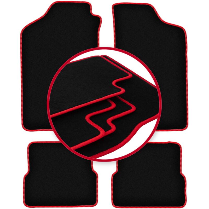 foto del prodotto tappetini auto carlux red per volkswagen jetta ii berlina 1984 1992 
