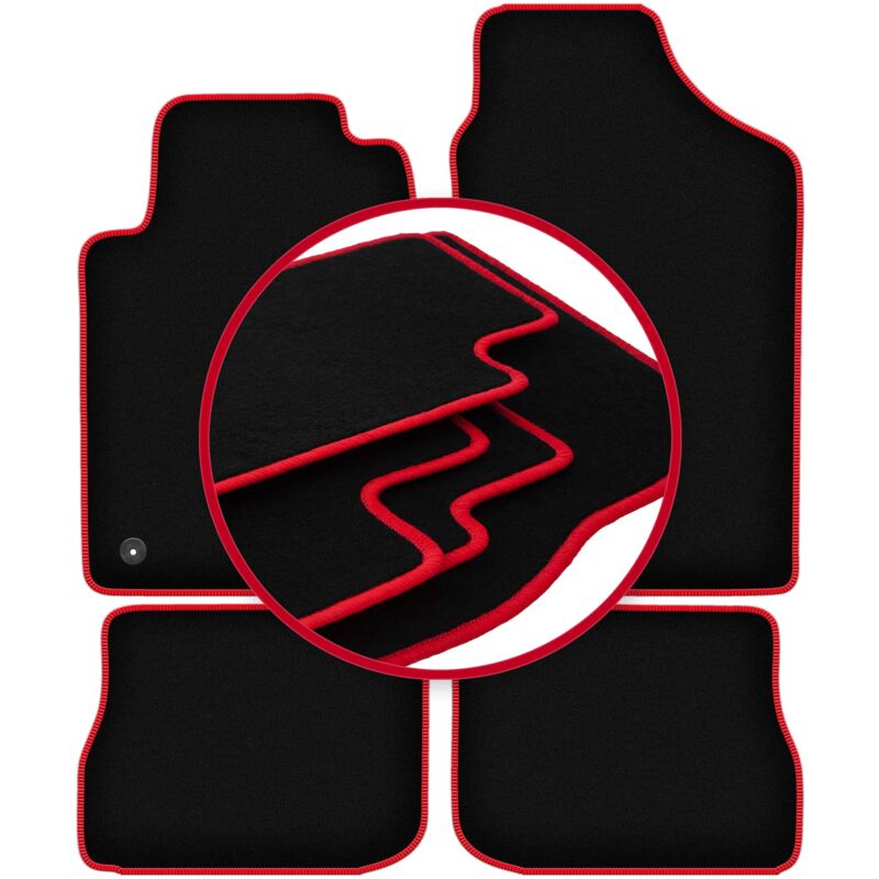 foto del prodotto tappetini auto carlux red per peugeot 605 berlina 1989 1999 