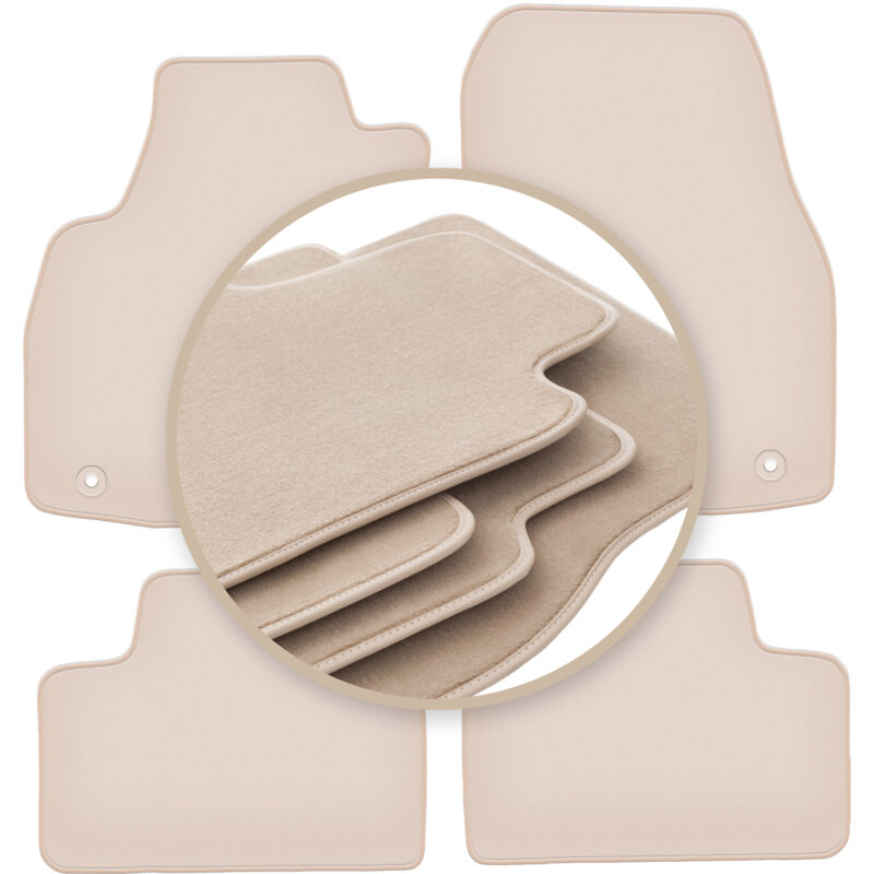 foto del prodotto tappetini beige premium per opel astra h berlina, hatchback, station wagon, twintop, cabrio, coup 2003 2010