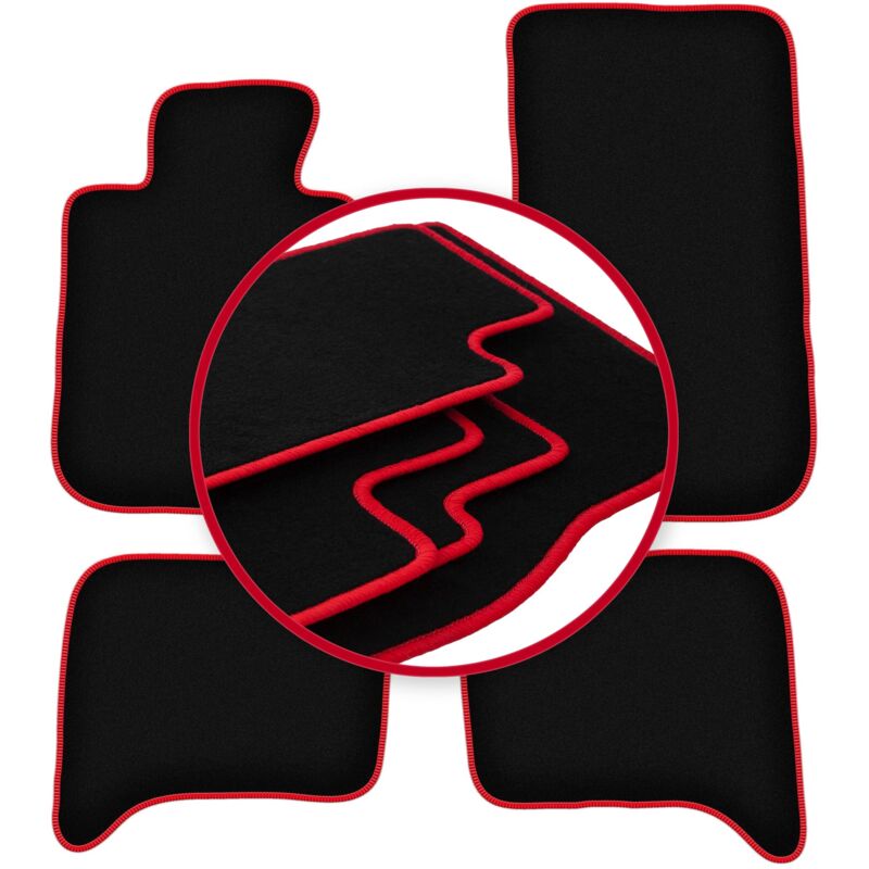 foto del prodotto tappetini auto carlux red per bmw 5 e28 berlina 1980 1990 