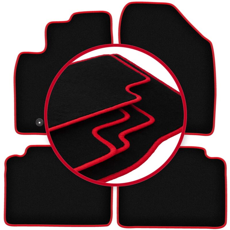 foto del prodotto tappetini auto carlux red per toyota avensis iii t27 station wagon, berlina, liftback 2009 2013 