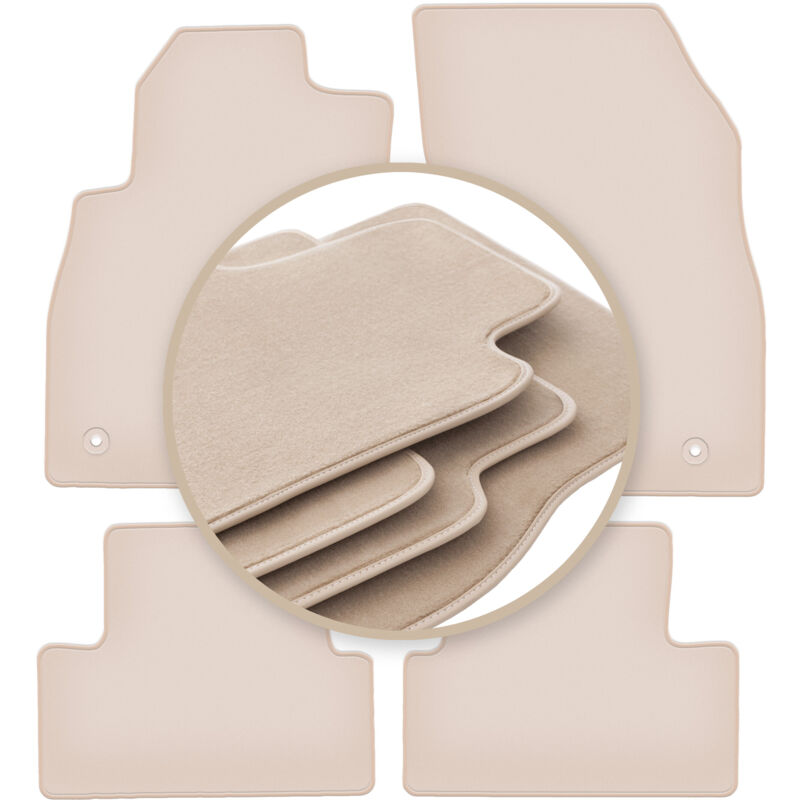 foto del prodotto tappetini beige premium per opel astra j hatchback, berlina, station wagon, sports tourer 2009 2015