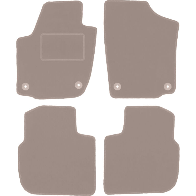 foto del prodotto tappetini in velluto beige per skoda rapid liftback, berlina, spaceback, station wagon 2013 2019 