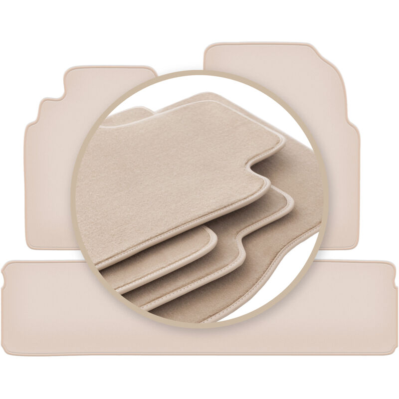 foto del prodotto tappetini beige premium per nissan almera tino minivan 2000 2006