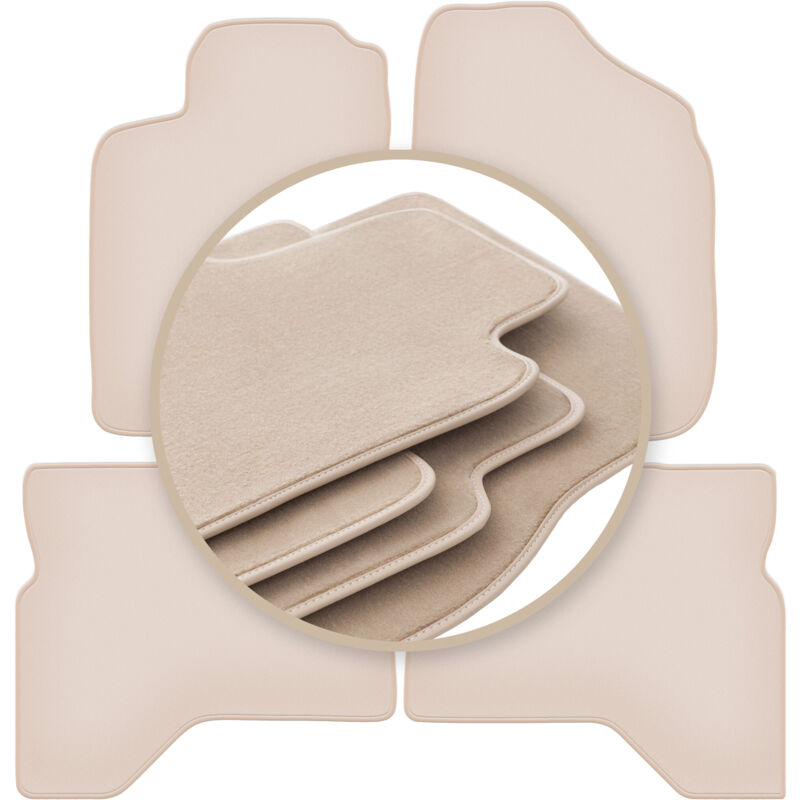 foto del prodotto tappetini beige premium per mitsubishi pajero sport i suv 1996 2008
