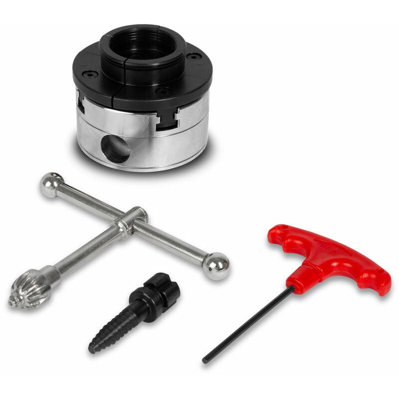 immagine 0 del prodotto eberth mandrino a quattro griffe con diametro di 80 mm, mandrino a 4 griffe autocentrante, filettatura di collegamento 1 8 tpi, accessori per