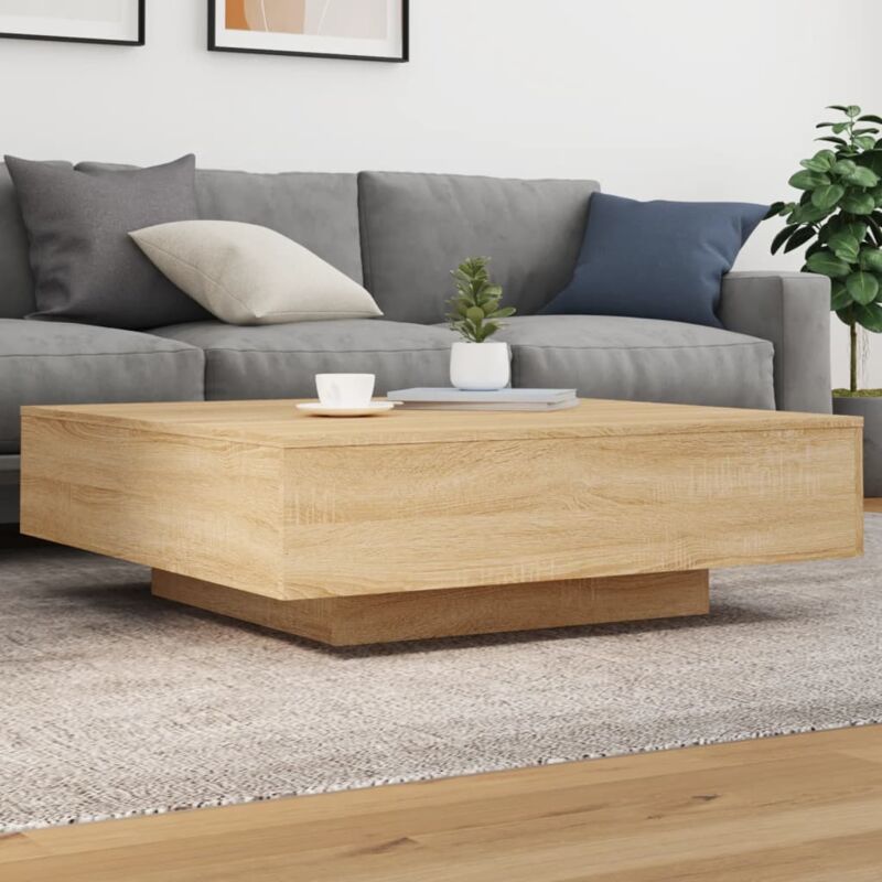 foto del prodotto furniture limited tavolino salotto rovere sonoma 100x100x31 cm