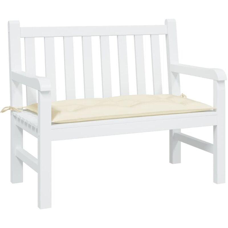 foto del prodotto cuscino per panca da giardino crema 100x50x7 cm tessuto oxford vidaxl