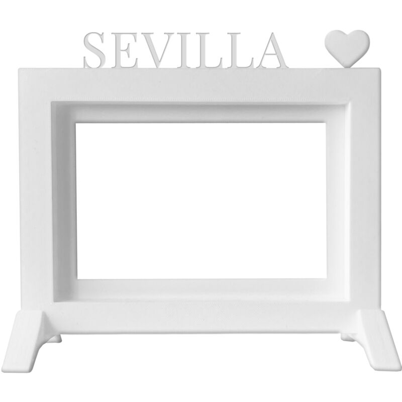 foto del prodotto wellhome sevilla cornice da tavolo o da parete 24x22,5x1,5 cm per foto 15x20 cm in bianco