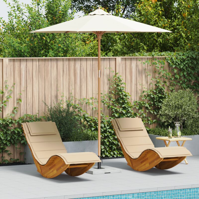 foto del prodotto parasol da giardino bianco crema 240x260 cm bamb vidaxl