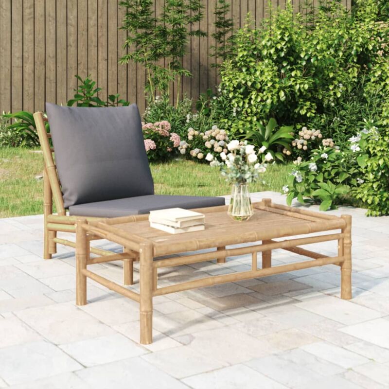 foto del prodotto furniture limited tavolino da giardino 100x55x33 cm in bamb 