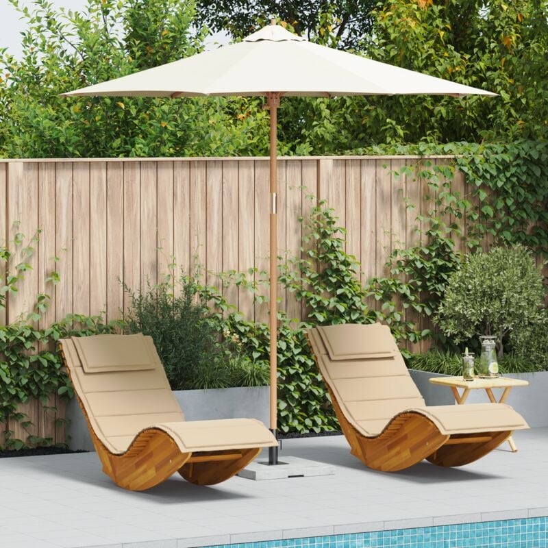 foto del prodotto parasol da giardino panna 270x260 cm bamb vidaxl