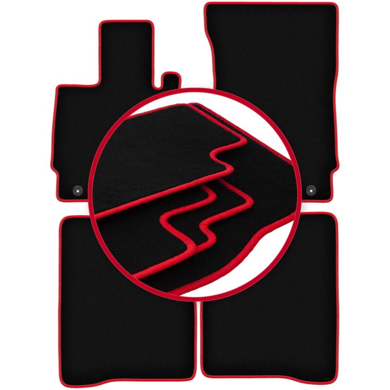 foto del prodotto tappetini auto carlux red per mercedes w221 classe s berlina lunga 2005 2013 