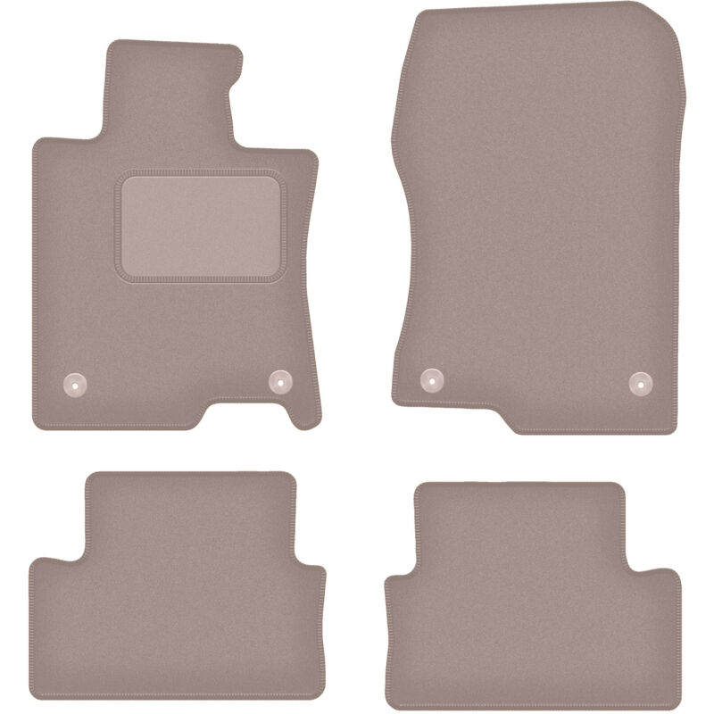 foto del prodotto tappetini in velluto beige per honda accord viii berlina, station wagon, tourer 2011 2015 