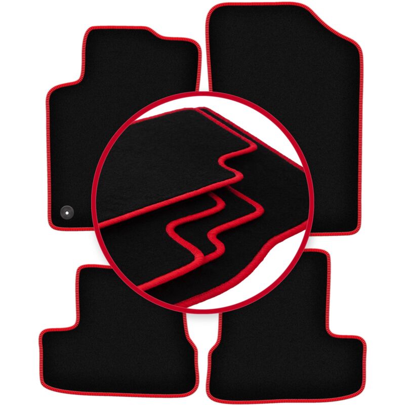foto del prodotto tappetini auto carlux red per peugeot 207cc coup , cabrio 2006 2012 