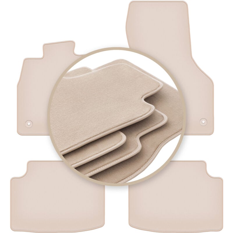 foto del prodotto tappetini beige premium per skoda octavia iii liftback, berlina, variant, station wagon 2012 2020