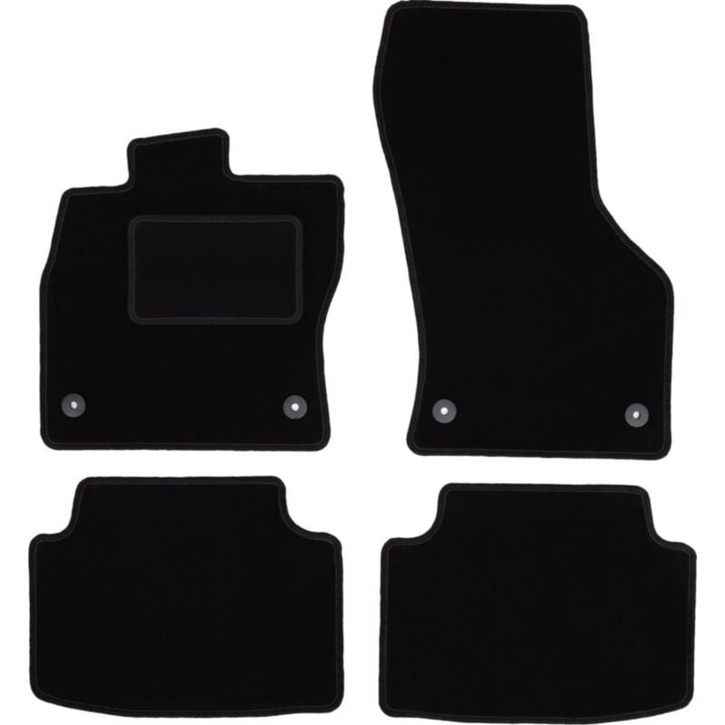 foto del prodotto tappetini in velluto nero per volkswagen golf sportsvan minivan 2014 