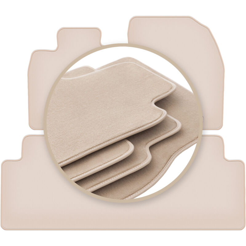 foto del prodotto tappetini beige premium per toyota avensis iii t27 station wagon, liftback, berlina 2009 2018