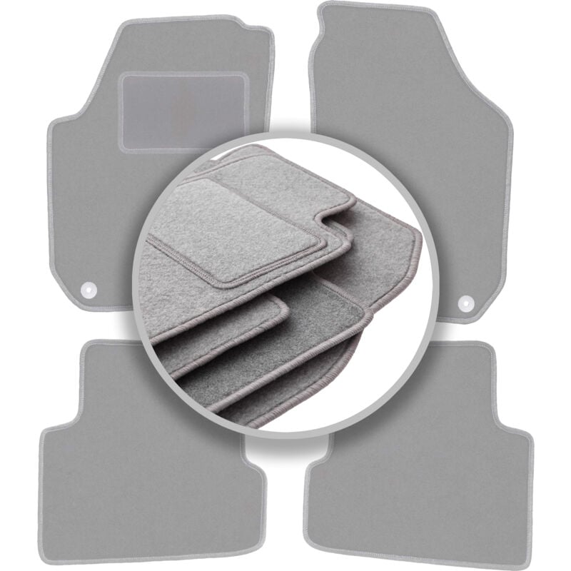 foto del prodotto tappetini auto grigio cenere per skoda fabia ii berlina, station wagon 2007 2014 