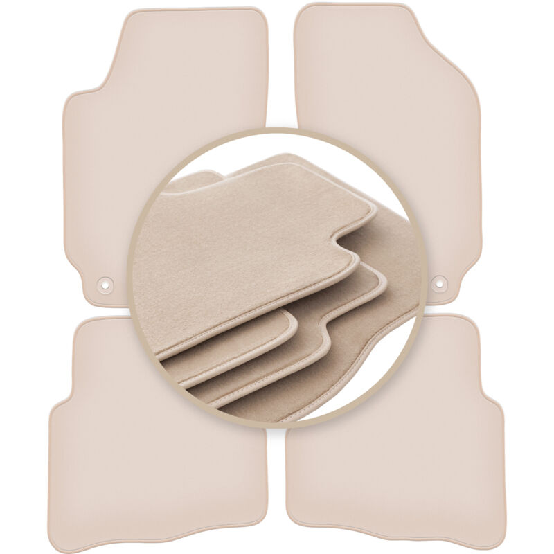 foto del prodotto tappetini beige premium per skoda fabia i hatchback, berlina, station wagon 1999 2007