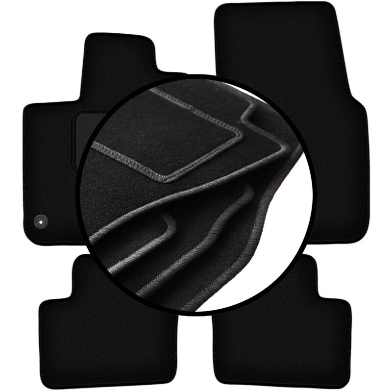 immagine 0 del prodotto set completo di tappetini in velluto per smart forfour ii hatchback 2014 