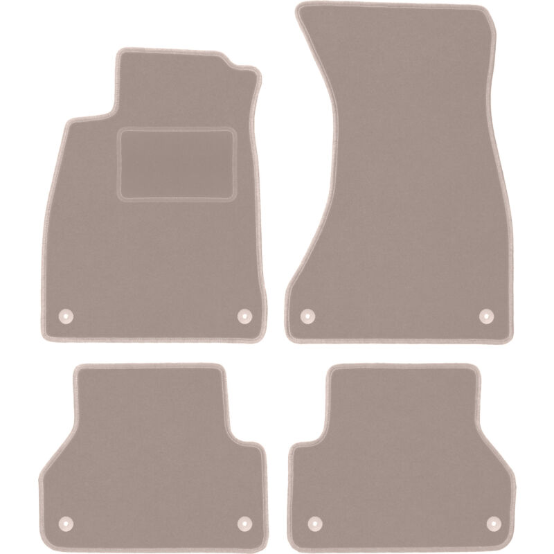 foto del prodotto tappetini in velluto beige per audi a4 b9 sportback, berlina, station wagon, avant, allroad 2015 