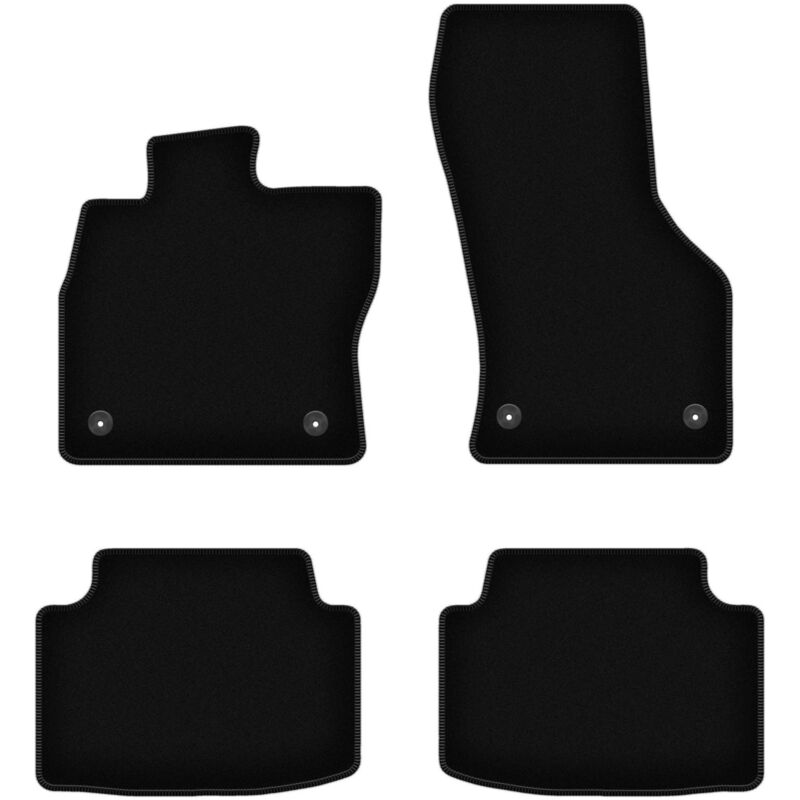 foto del prodotto tappetini basic in velluto nero per volkswagen golf sportsvan monovolume 2014 