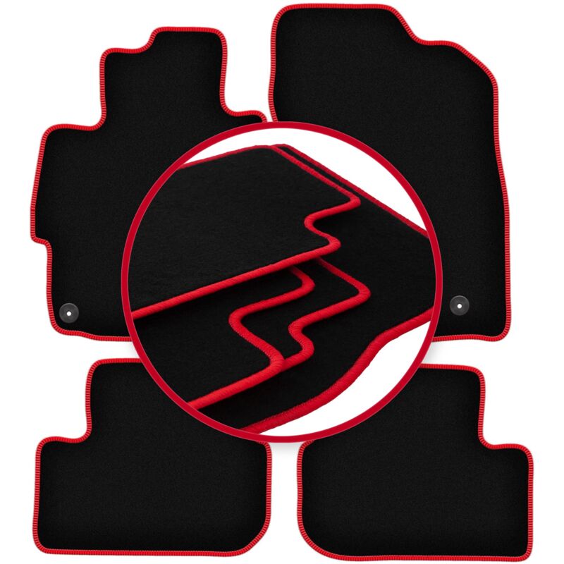 foto del prodotto tappetini auto carlux red per mitsubishi lancer viii cy berlina, sportback 2007 2016 