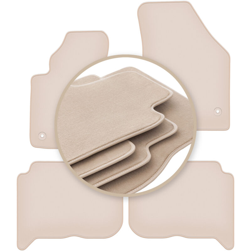 foto del prodotto tappetini beige premium per volkswagen touran i fl minivan 2010 2015