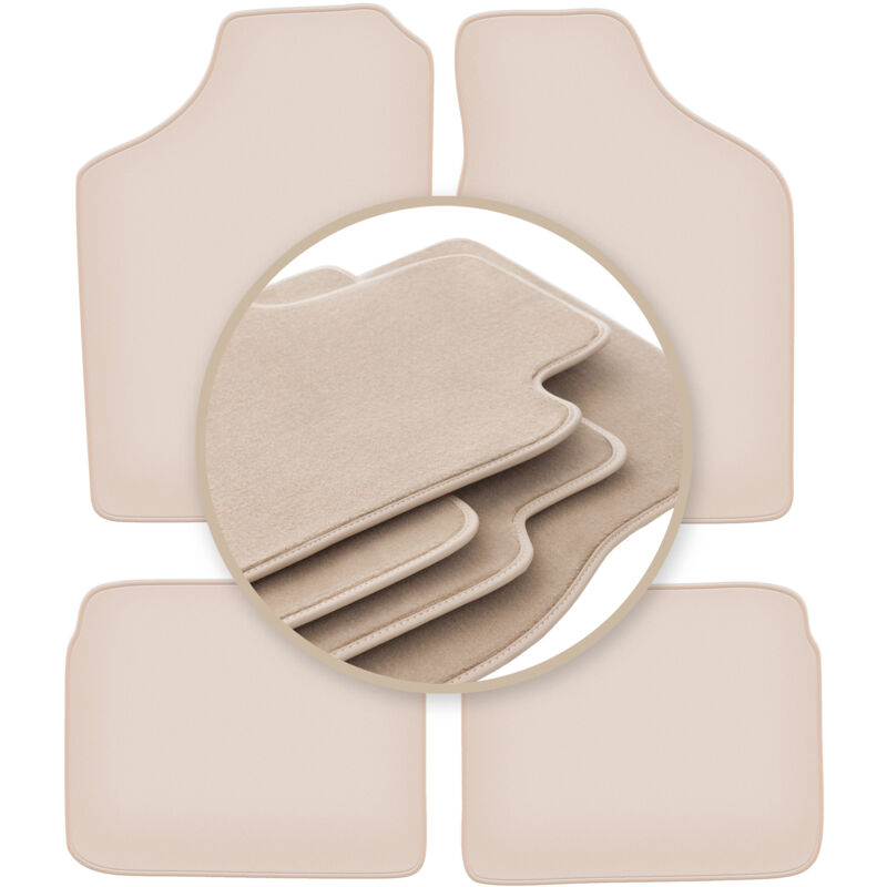 foto del prodotto tappetini beige premium per volkswagen polo ii coup , hatchback, berlina 1981 1992