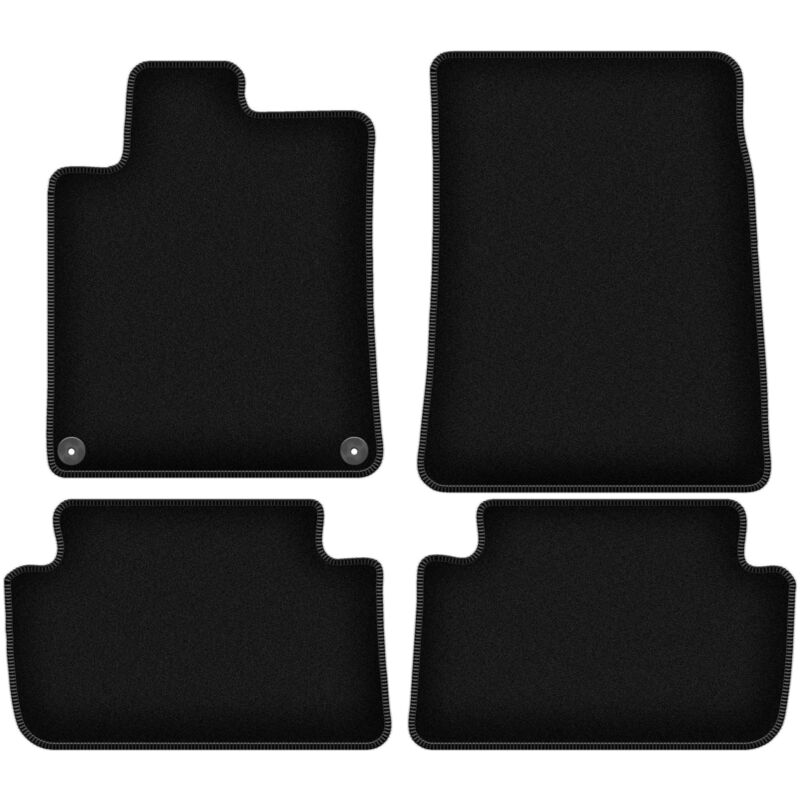 foto del prodotto tappetini basic in velluto nero per peugeot 407 coup , berlina, station wagon 2004 2011 