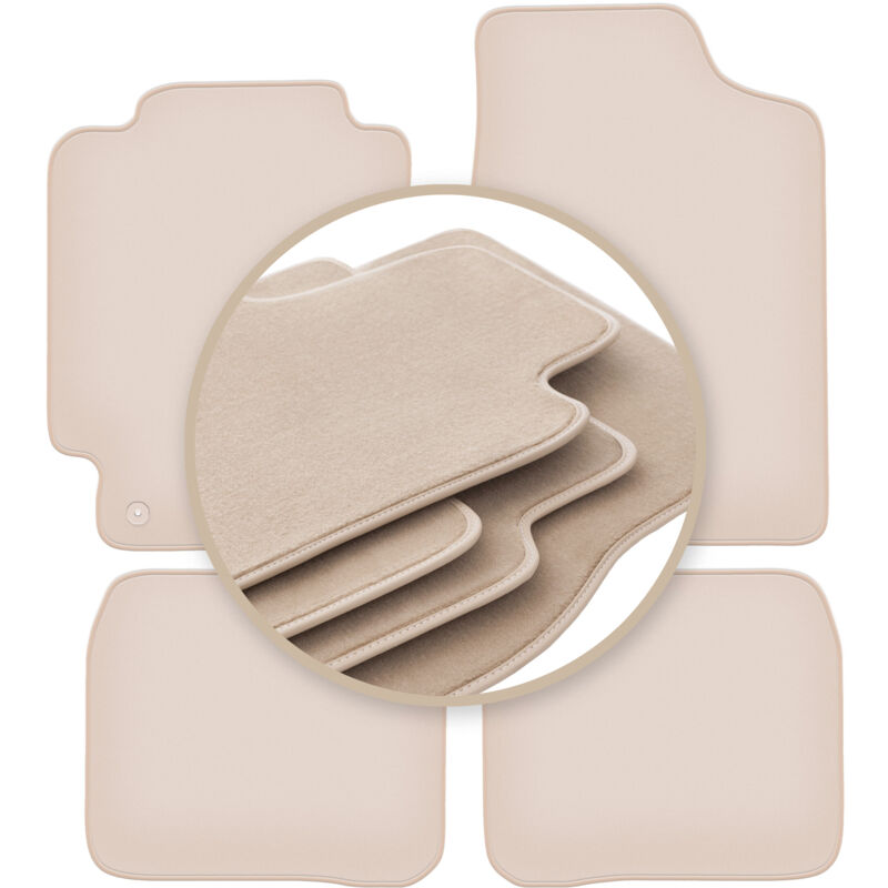foto del prodotto tappetini beige premium per toyota corolla e10 hatchback, station wagon, berlina 1992 1997