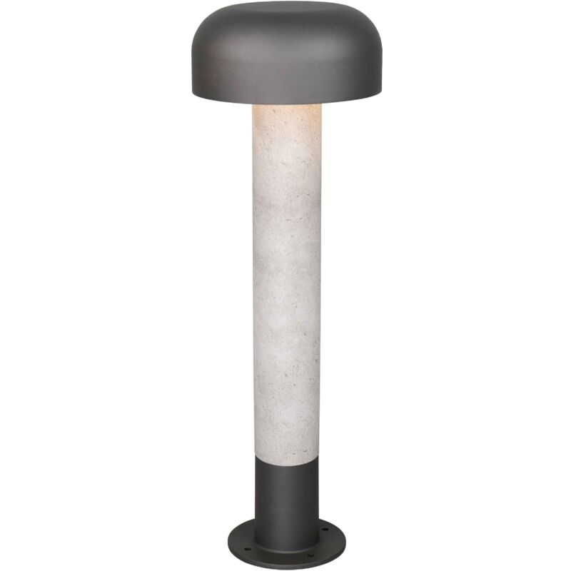 foto del prodotto palo da esterno, alluminio, antracite ed effetto cemento, h 54 cm, fraser