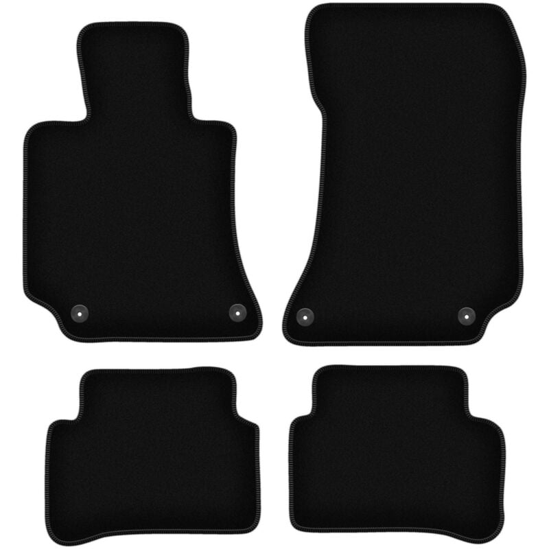 foto del prodotto tappetini basic in velluto nero per mercedes e w212 berlina, station wagon, coup 2009 2016 