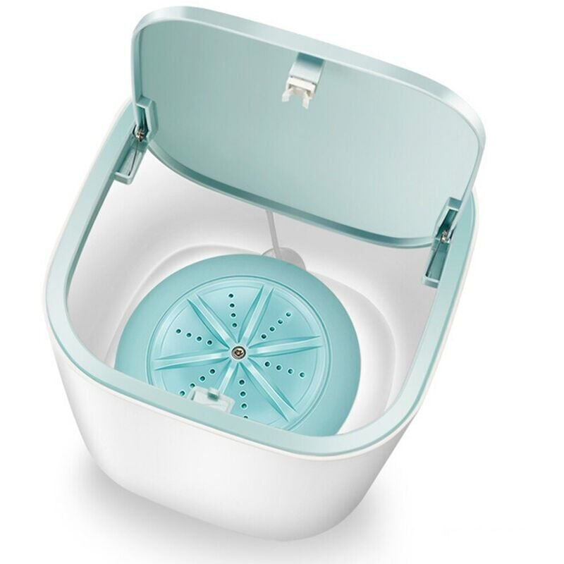 foto del prodotto snq mini lavatrice blu lavatrice a tamburo lavatrice per biancheria intima lavatrice per calzini portatile personale rotante turbina ultrasuoni