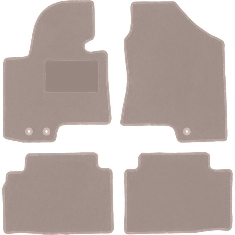 foto del prodotto tappetini in velluto beige per kia sportage iii suv 2010 2015 