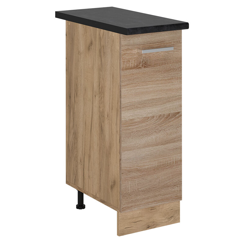 foto del prodotto armadio cucina dispensa alto r line, sonoma, 30 cm , pl antracite vicco