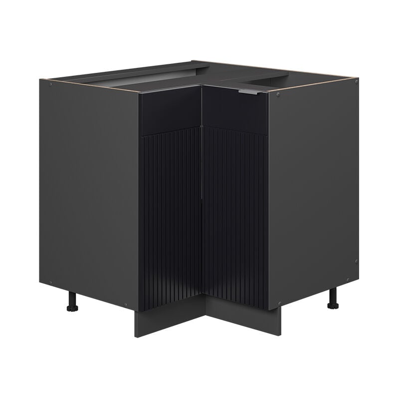 foto del prodotto mobile ad angolo cucina fame line, nero a righe, 80.5 cm senza piano di lavoro vicco