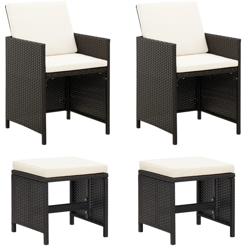 foto del prodotto maison chic furniture limited set sedie da giardino con poggiapiedi 4 pz in