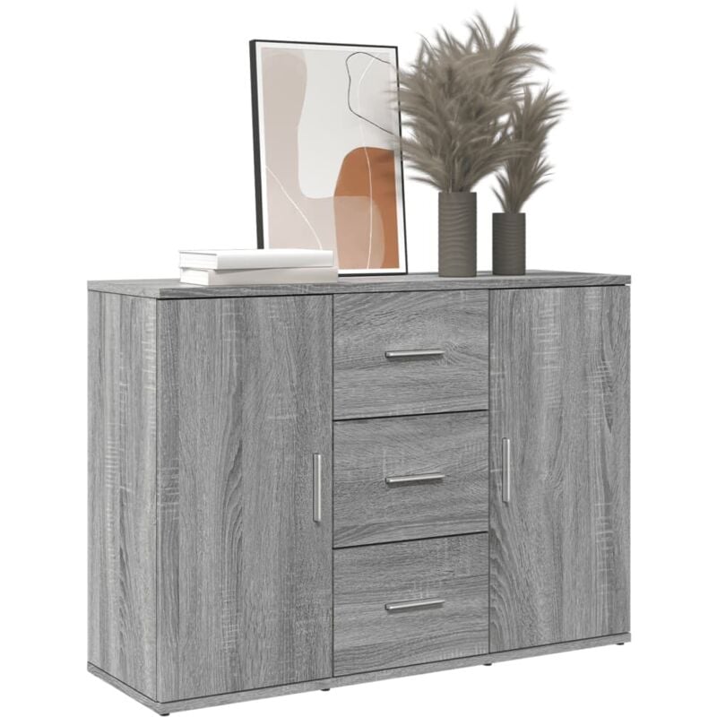 foto del prodotto vidaxl credenza grigio sonoma 90,5x29,5x65 cm in truciolato
