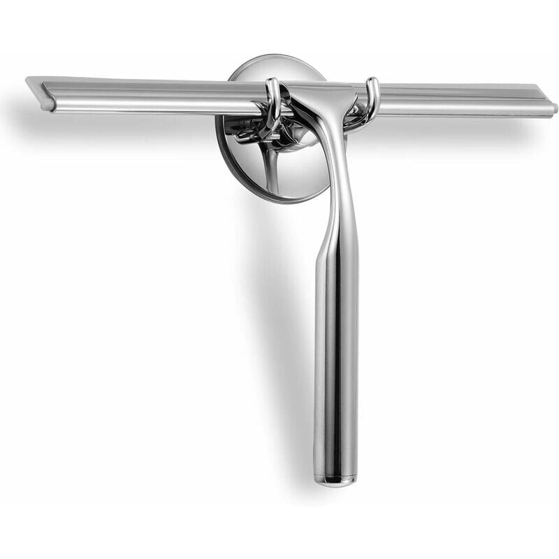 foto del prodotto snq tergivetro per doccia, tergivetro per finestre, tergicristallo in acciaio inox con gancio a ventosa potente per la pulizia di bagni, cucine,