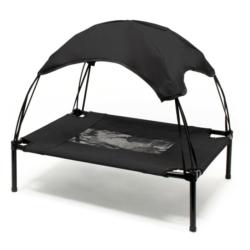 foto del prodotto lettino per cani 122 m 30 kg max lettino rialzato protezione solare xl relax nero