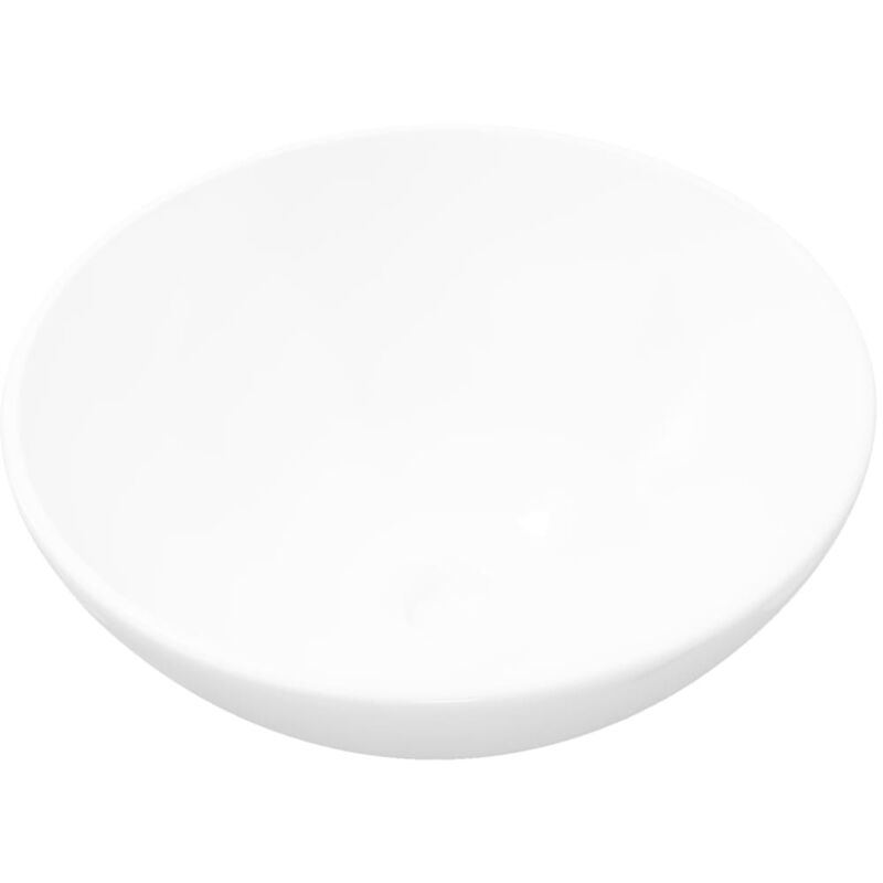 foto del prodotto helloshop26 lavabo da bagno diametro 32,5 cm tondo in ceramica bianca