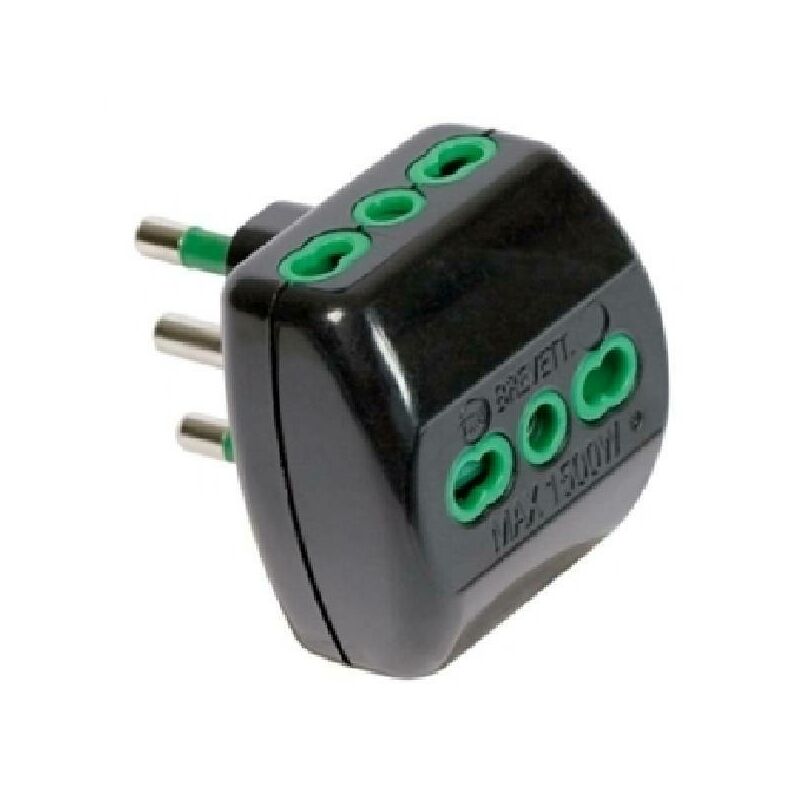immagine 0 del prodotto fanton adattatore triplo presa 2p t16a colore nero 87181