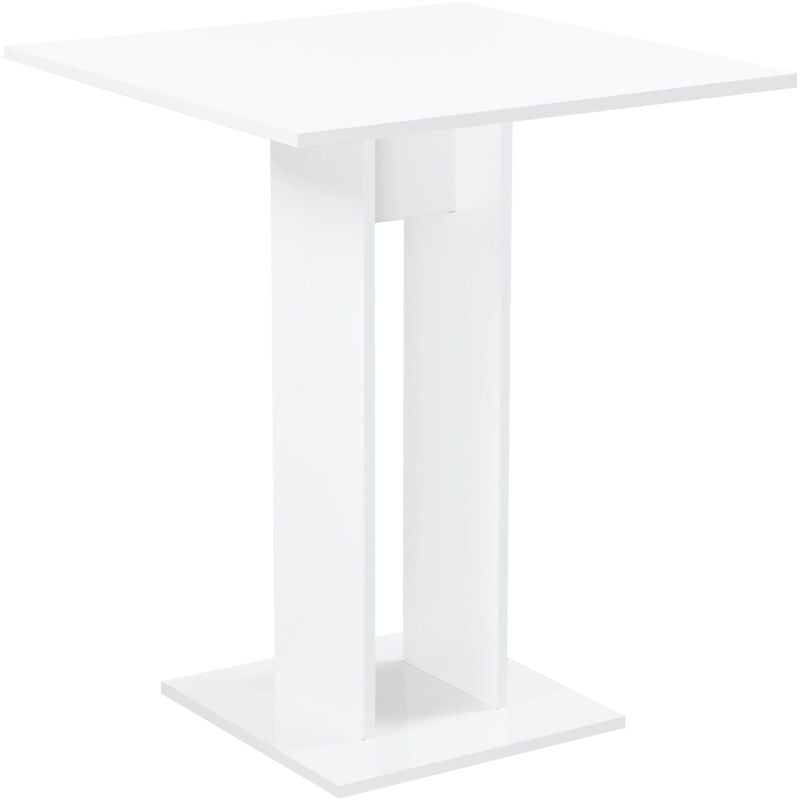 foto del prodotto tavolo da pranzo quadrato per sala da pranzo cucina soggiorno 78 cm bianco lucido