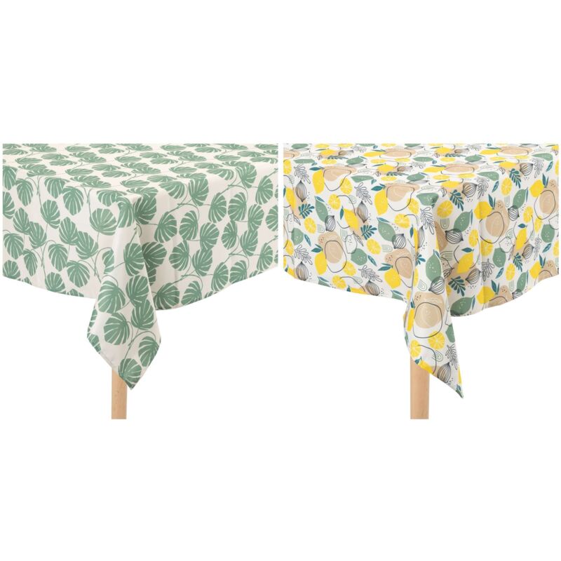 foto del prodotto galileo tovaglia antimacchia 140x180cm foglie limoni 2 colori assortiti