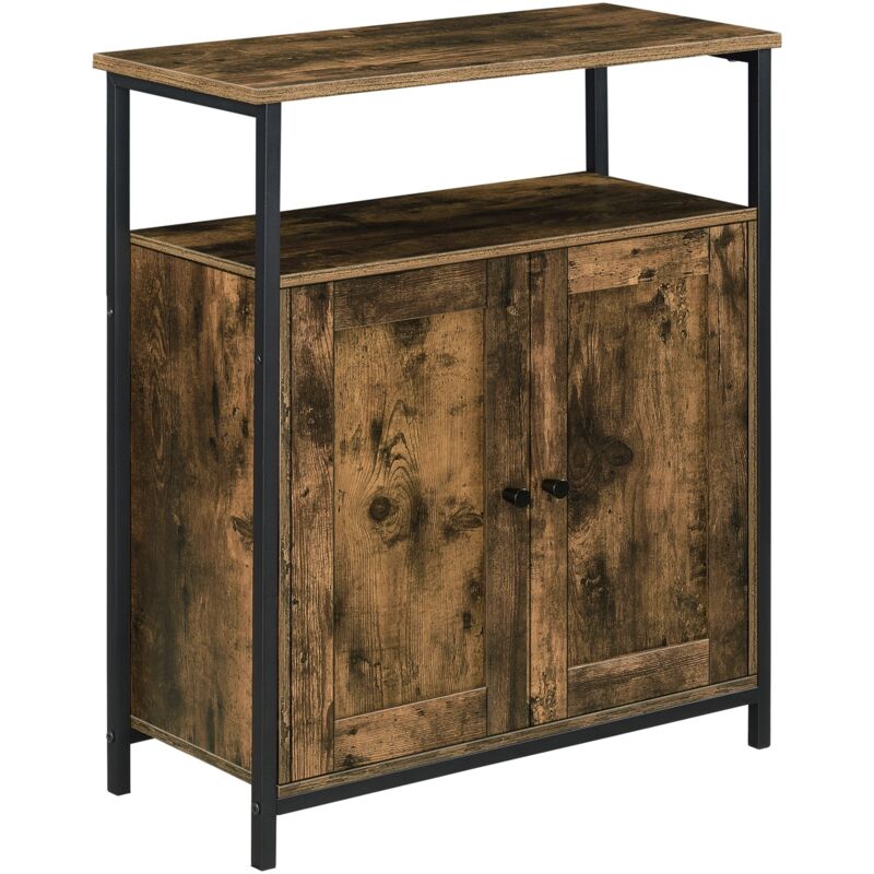 foto del prodotto cassettiera da soggiorno aremark 79 x 60 x 30 cm effetto legno scuro nero
