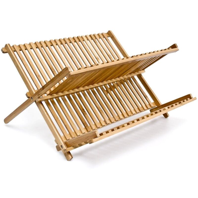 immagine 0 del prodotto helloshop26 scolapiatti in resistente legno di bamb a 2 livelli