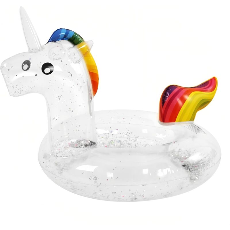 foto del prodotto gotrays unicorno gonfiabile galleggiante giocattoli gonfiabili spiaggia piscina oceano galleggiante piscina per adulti galleggiante e materasso